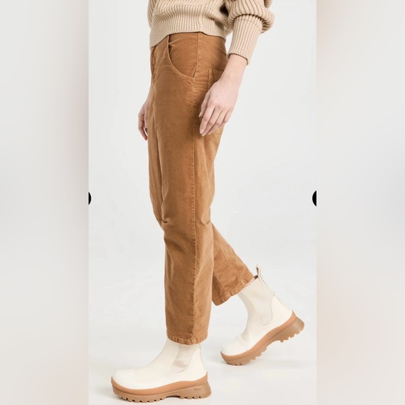 Nili Lotan Velvet Emerson Pant Sz 12 Caramel $480 NWT Barrel Bow Leg - Picture 4 of 13